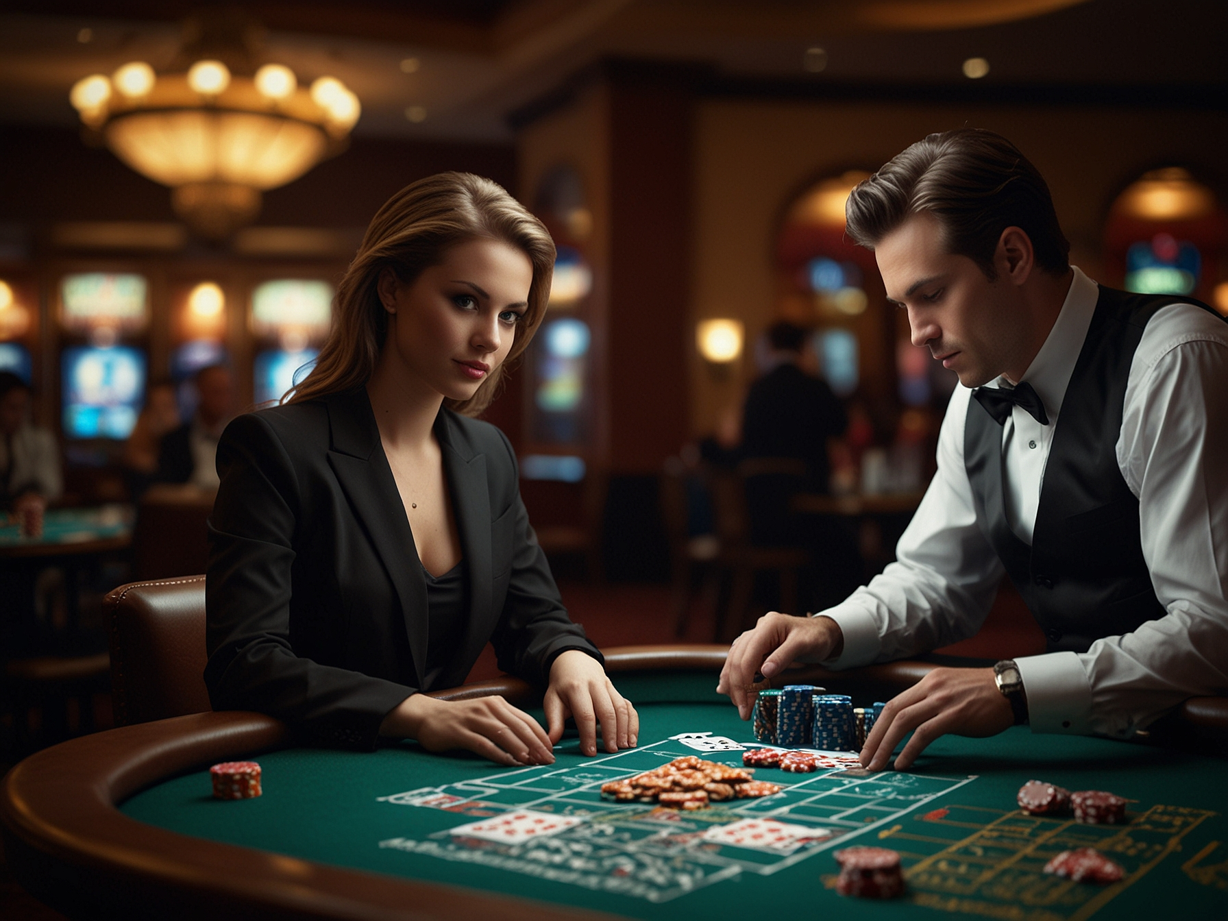 Slots and live casino action